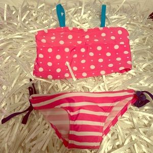 Bubbles and Stripes Two piece bathing suit